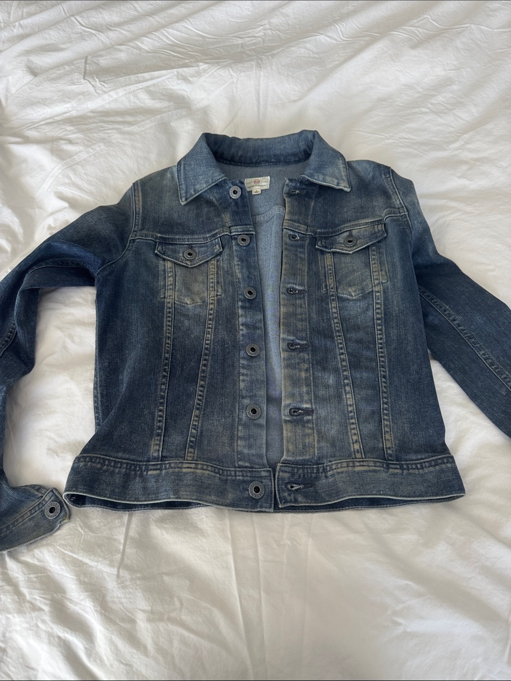 AG Adriano Goldschmied Faded Blue Denim Jacket